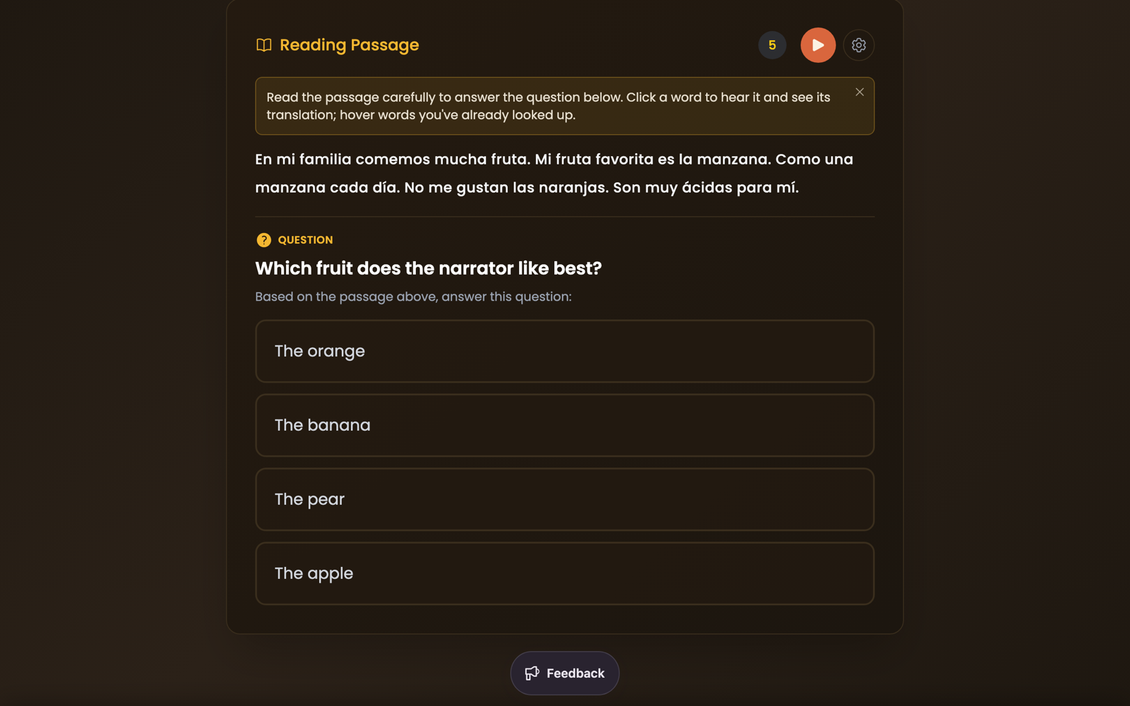 comprehendo screenshot